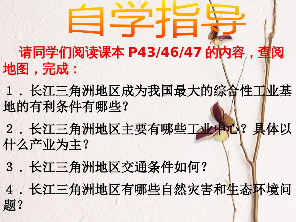 山西省太原市八年级地理下册 6.4长江三角洲——城市密集的地区（第2课时）课件 晋教版_第3页