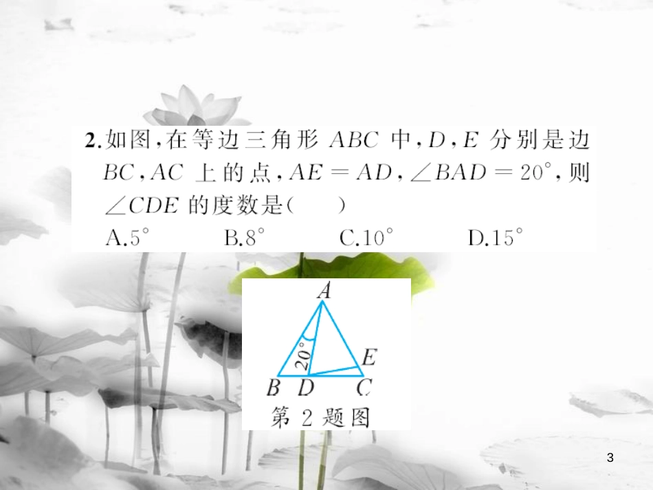 八年级数学下册 1 三角形的证明章末检测题课件 （新版）北师大版(1)_第3页