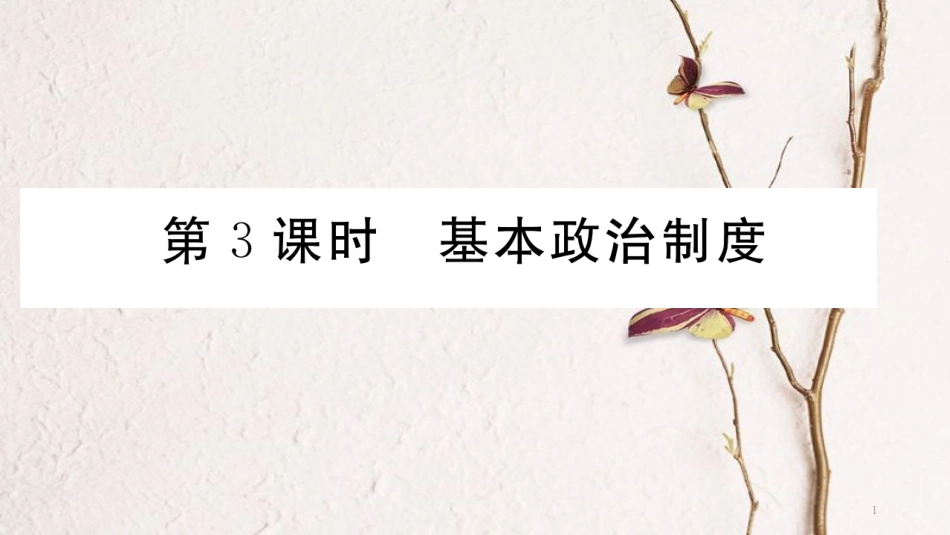 八年级道德与法治下册 第三单元 人民当家作主 第五课 我国基本制度 第3框 基本政治制度习题讲评课件 新人教版_第1页