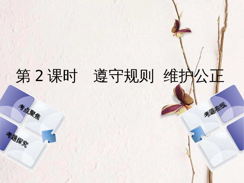 （河北专版）中考政治复习方案 第一单元 热爱生活 适应社会 第2课时 遵守规则 维护公正课件_第1页