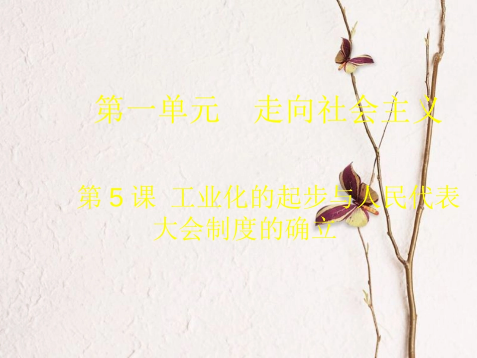 江苏省仪征市八年级历史下册 第5课 工业化的起步与人民代表大会制度的确立课件 新人教版[共24页]_第1页