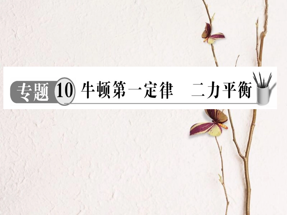 中考物理 专题10 牛顿第一定律 二力平衡复习课件_第1页