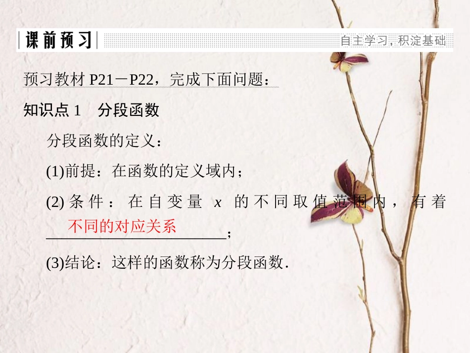 高中数学 第一章 集合与函数概念 1.2.2 第2课时 分段函数及映射课件 新人教A版必修1_第2页