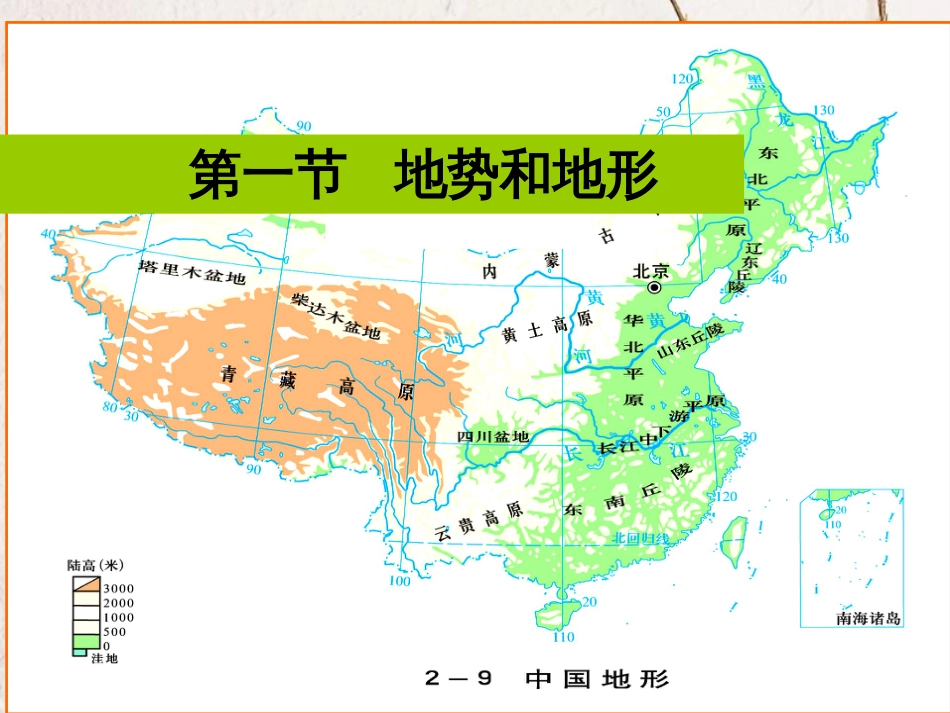 陕西省西安市七年级地理上册 3.1中国的地势和地形课件 中图版_第3页