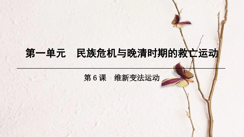 八年级历史上册 第1单元 民族危机与晚清时期的救亡运动 第6课 维新变法运动课件 北师大版_第1页