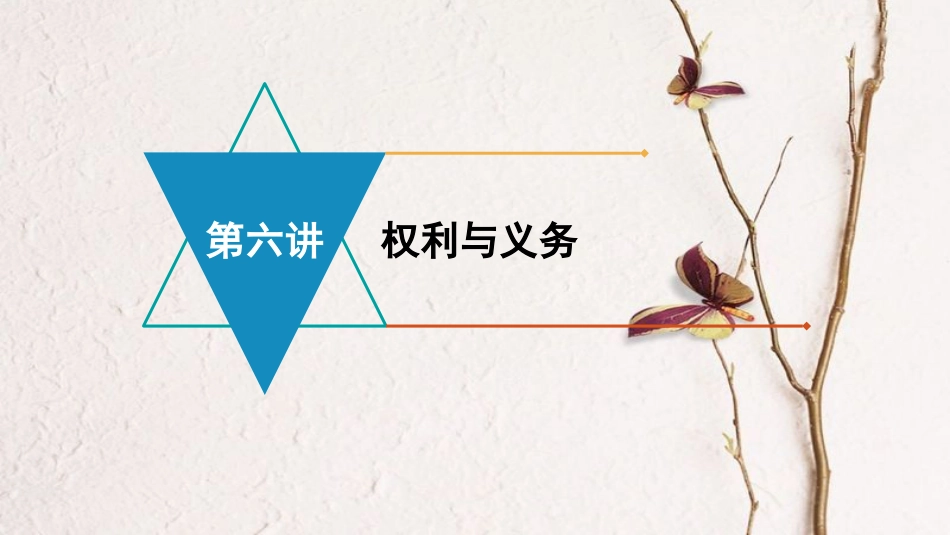 安徽省中考政治 模块二 我与他人的关系 第六讲 权利与义务复习课件(1)_第1页