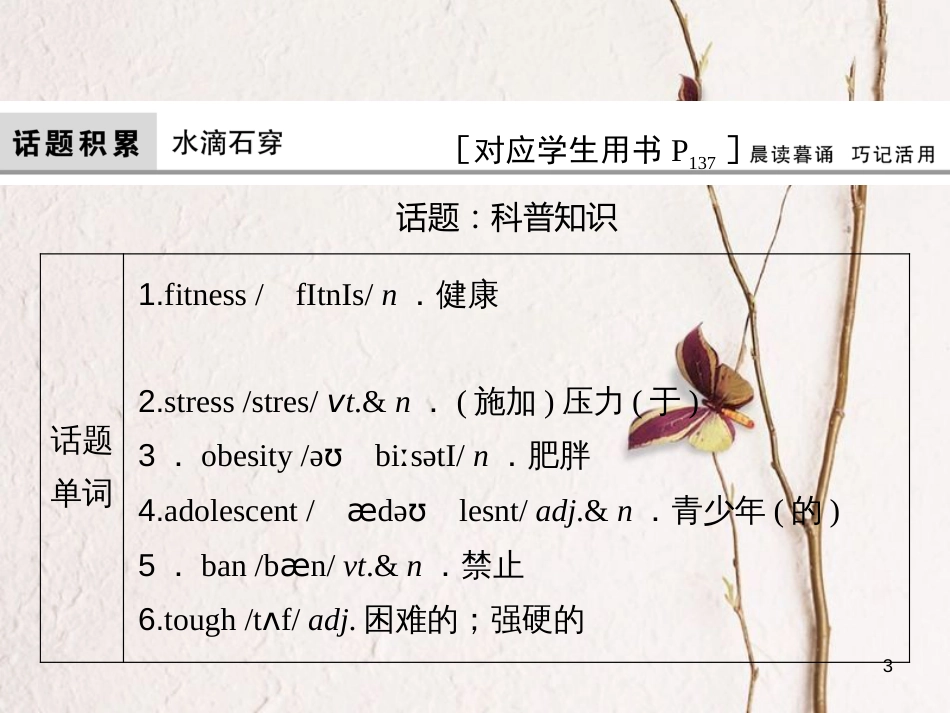 高考英语大一轮复习 第1部分 模块考点复习 Unit 23 Conflict课件 北师大版选修8_第3页