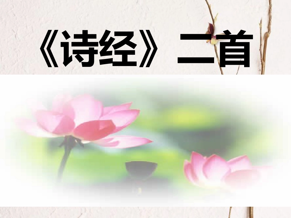 2017秋七年级语文上册 第三单元 第9课《关雎 蒹葭》课件1 北京课改版_第1页
