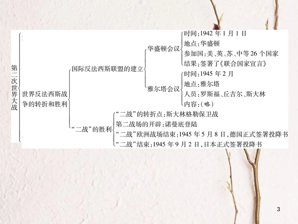 九年级历史下册 第三单元 第二次世界大战小结作业课件 岳麓版(1)_第3页