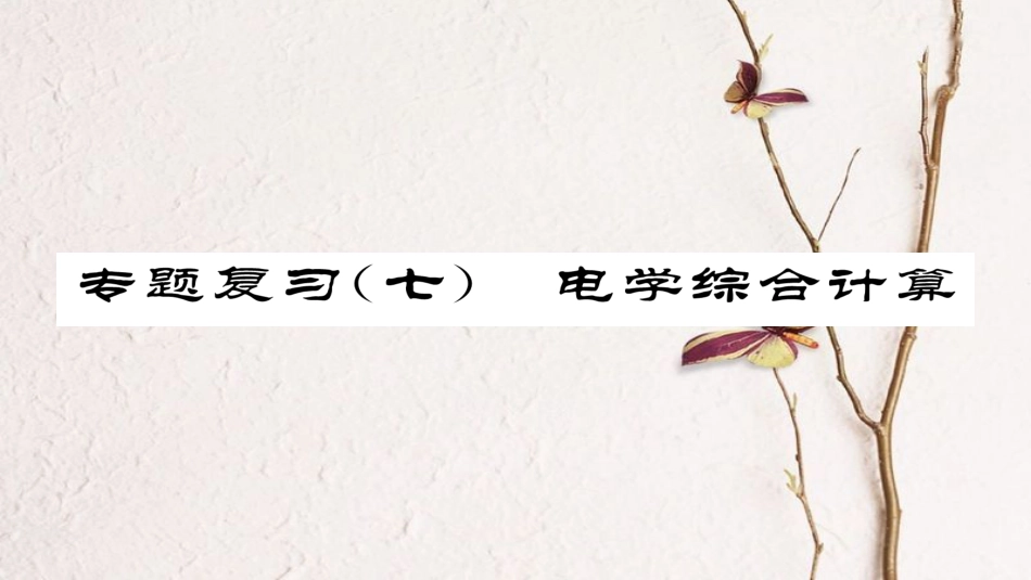 九年级物理全册 专题复习（7）电学综合计算习题课件 （新版）新人教版(1)_第1页