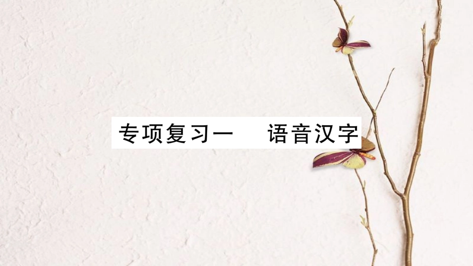 九年级语文下册 专项复习1 语音汉字课件 语文版(1)_第1页