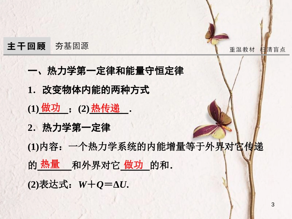 高考物理大一轮复习 第13章 热学 第3节 热力学定律与能量守恒定律课件_第3页