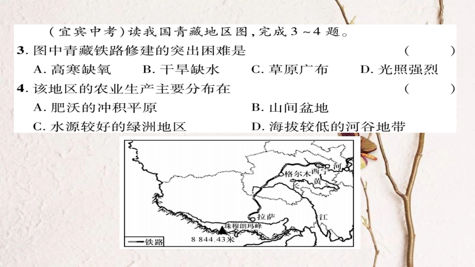 八年级地理下册 第9、10章达标测试课件 （新版）新人教版(1)_第2页