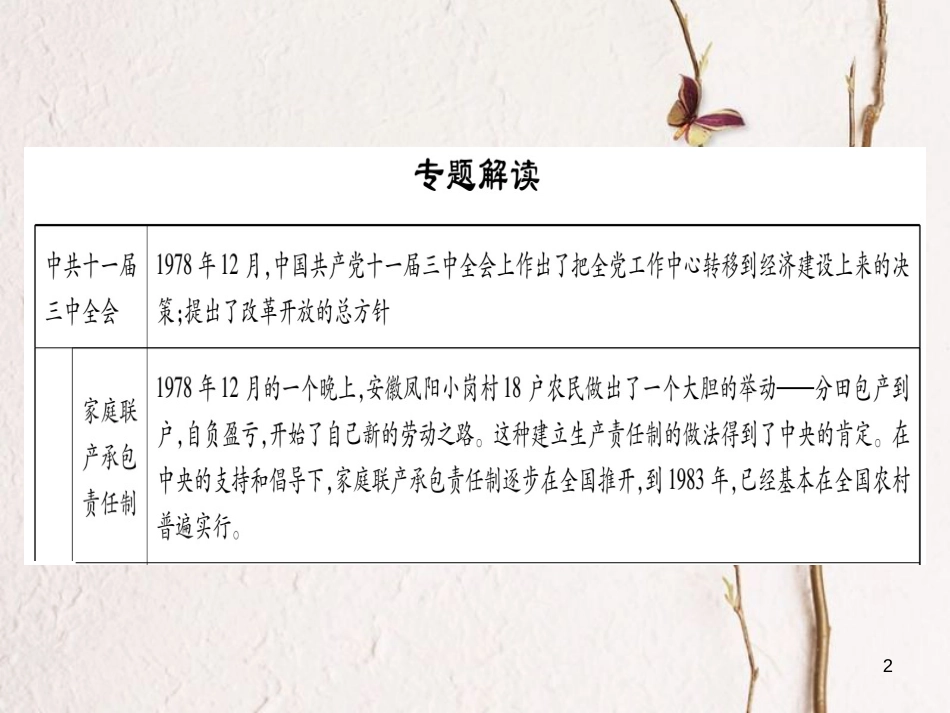 八年级历史下册 专题2 改革开放习题课件 岳麓版[共18页](1)_第2页