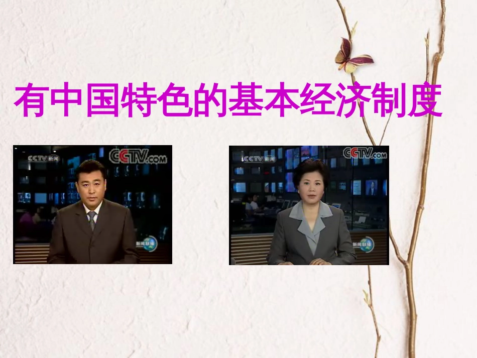 九年级政治全册 第一单元 世界大舞台 第三课 中国的道路 中国特色社会主义基本经济制度的内容课件 人民版_第1页