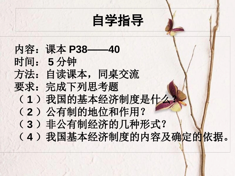 九年级政治全册 第一单元 世界大舞台 第三课 中国的道路 中国特色社会主义基本经济制度的内容课件 人民版_第3页