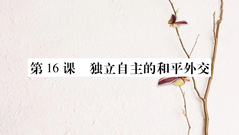 八年级历史下册 第五单元 第16课 独立自主的和平外交课件 新人教版(1)_第1页