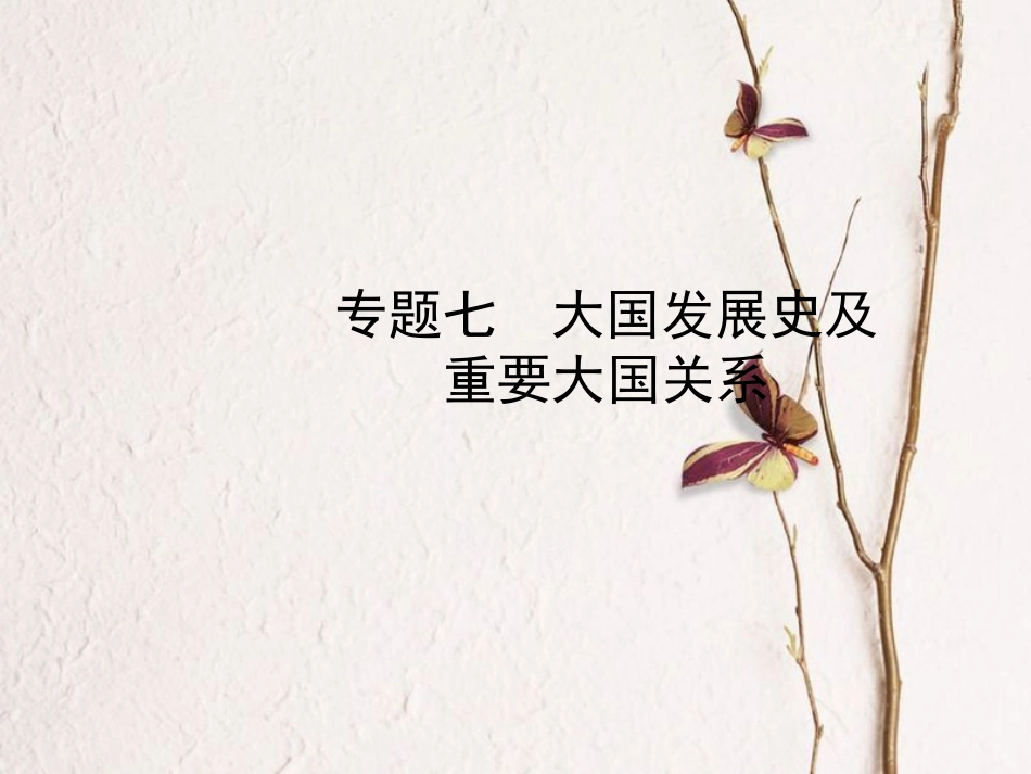 山东省滨州市中考历史复习 专题七 大国发展史及重要大国关系课件_第1页