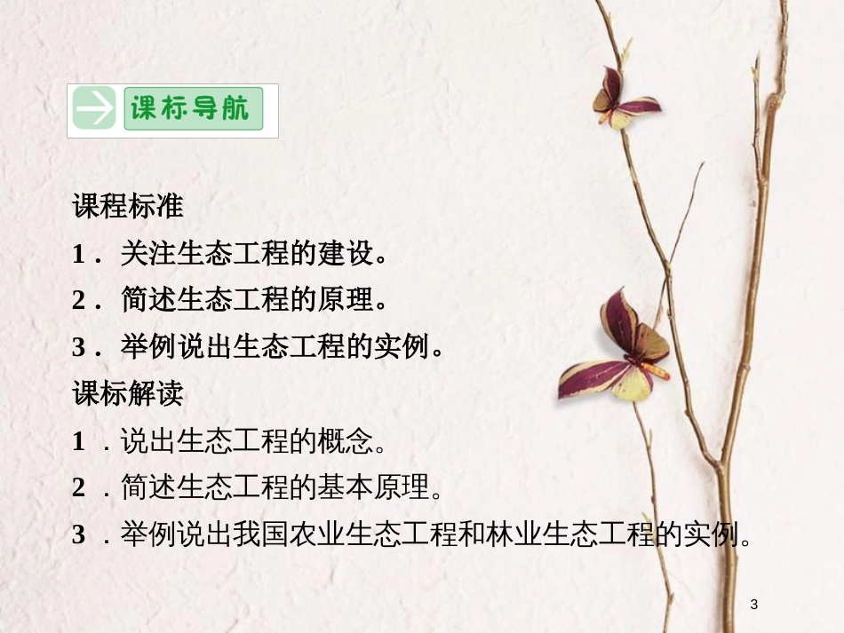 高中生物 第二单元 生态工程与生物安全 第一章 生态工程 2.1.1 生态工程及其原理 2.1.2 我国的生态工程课件 中图版选修3_第3页