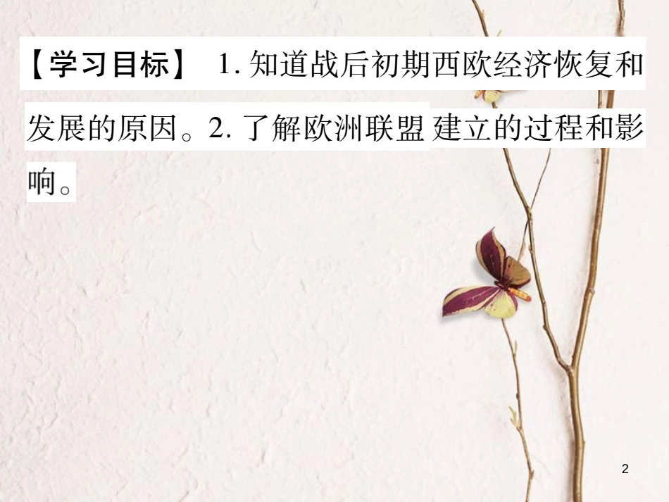 九年级历史下册 第四单元 主要资本主义国家的发展变化 第10课 欧洲联盟作业课件 岳麓版_第2页