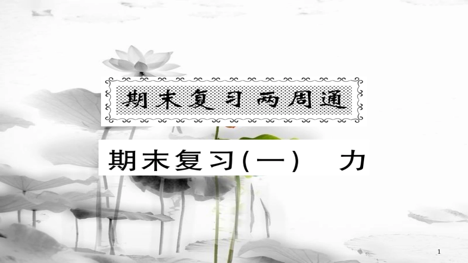 八年级物理下册 期末复习一 力习题课件 (新版)新人教版(1)_第1页