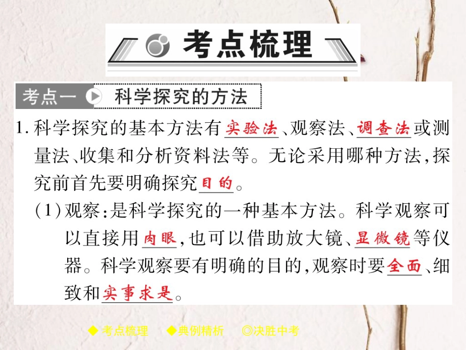 中考生物总复习 专题突破十 科学探究课件_第2页
