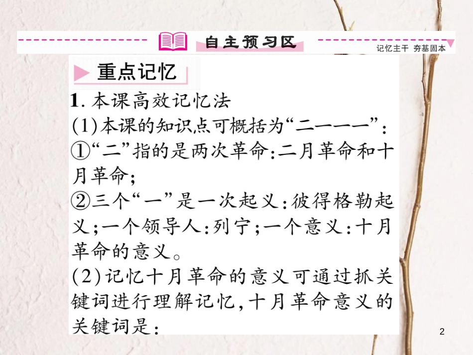 九年级历史下册 第一单元 苏联社会主义道路的探索 第1课 俄国十月革命作业课件2 新人教版_第2页