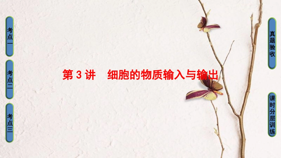 高三生物一轮复习 第2单元 细胞的物质输入与输出课件 新人教版必修1(1)_第1页