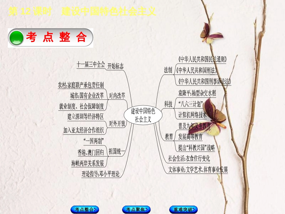 全国中考历史复习 第一部分 教材梳理篇 第三单元 中国现代史 第12课时 建设中国特色社会主义课件 北师大版_第2页