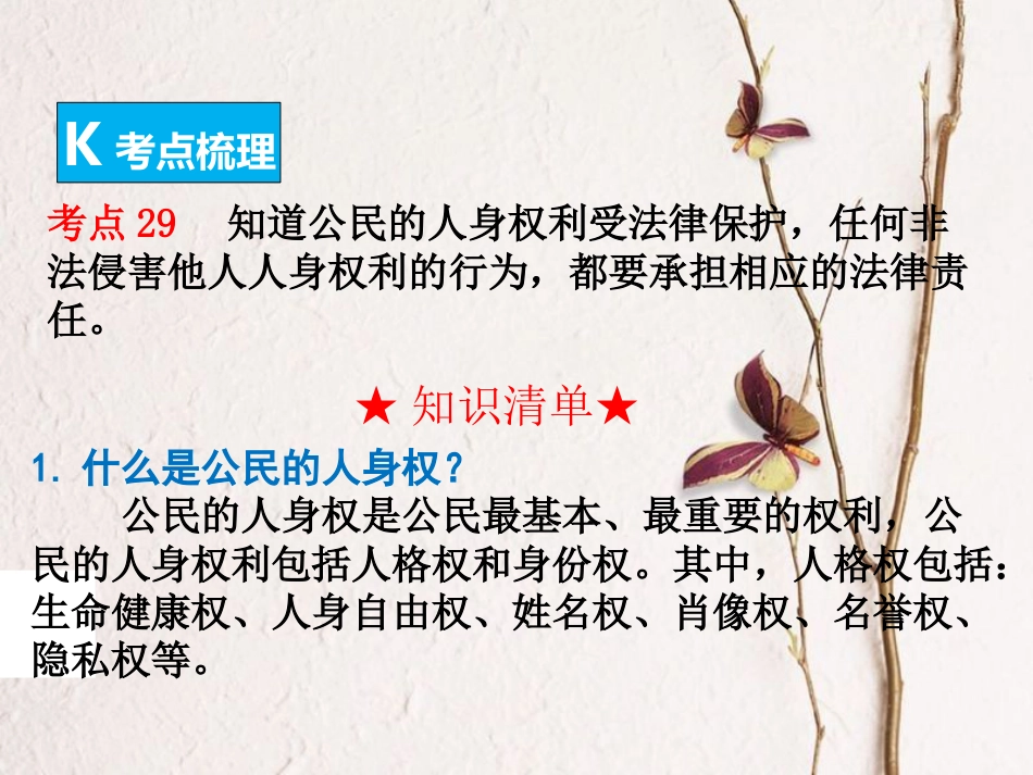 （广东专版）中考政治总复习 知识专题八 我们的人身权利、经济权利课件(1)_第3页