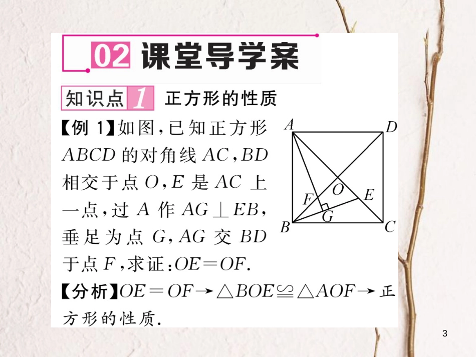 八年级数学下册 第19章 四边形 19.3.3 正方形作业课件 （新版）沪科版_第3页