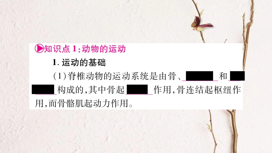 中考生物总复习 八上 第4单元 第1、2章教材考点梳理课件 冀教版_第2页