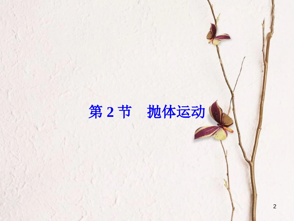 高考物理大一轮复习 第4章 曲线运动 万有引力与航天 第2节 抛体运动课件(1)_第2页