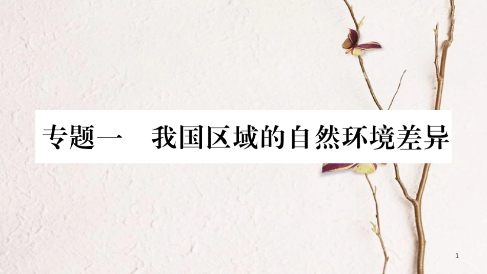 八年级地理下册 专题1 我国区域的自然环境差异课件 （新版）湘教版_第1页