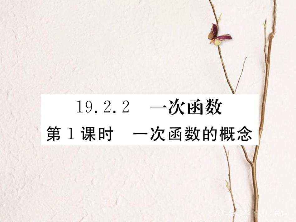 河北省八年级数学下册 19.2 一次函数 19.2.2 一次函数 第1课时 一次函数的概念练习课件 （新版）新人教版_第1页