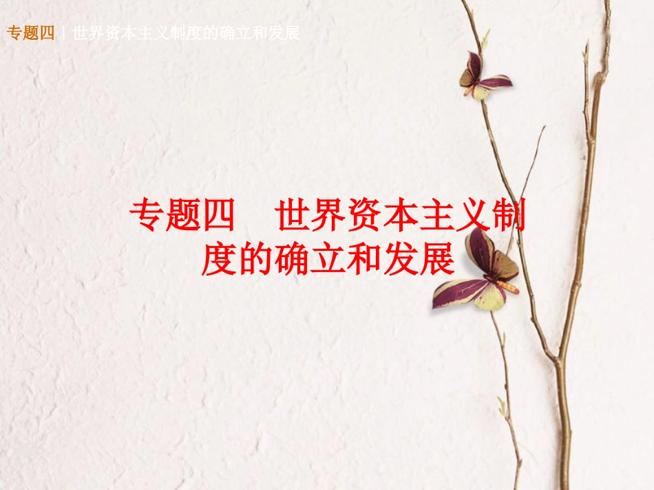 广西柳州市中考历史复习 专题夺分 专题四 世界资本主义制度的确立和发展课件(1)_第1页