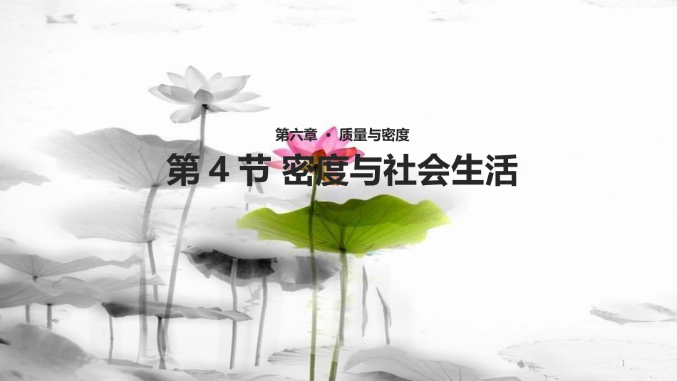 八年级物理上册 6.4《密度与社会生活》教学课件 （新版）新人教版(1)_第1页