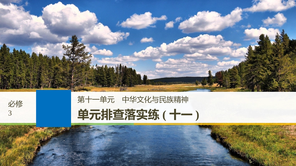 2019届高考政治一轮复习 第十一单元 中华文化与民族精神 单元排查落实练（十一）课件 新人教版必修3_第1页