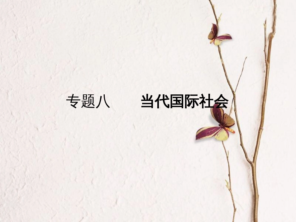 高考政治一轮复习 专题八 当代国际社会课件_第1页