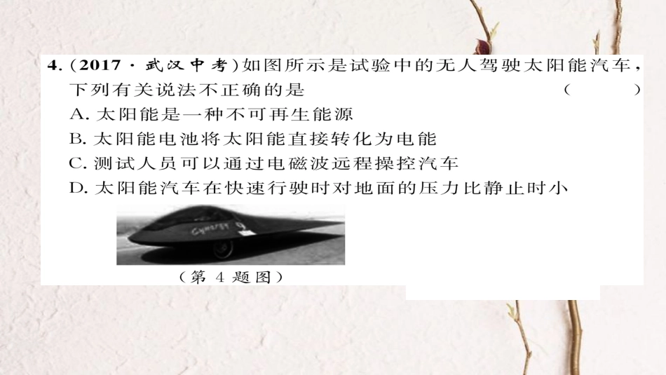 九年级物理全册 第22章 能源与可持续发展达标测试题习题课件 （新版）新人教版(1)_第2页
