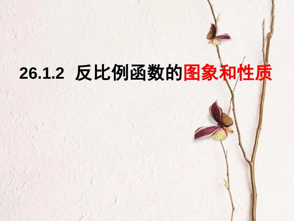 陕西省安康市石泉县池河镇九年级数学下册 第二十六章 反比例函数 26.1.2 反比例函数的图象和性质课件3 （新版）新人教版(1)_第2页