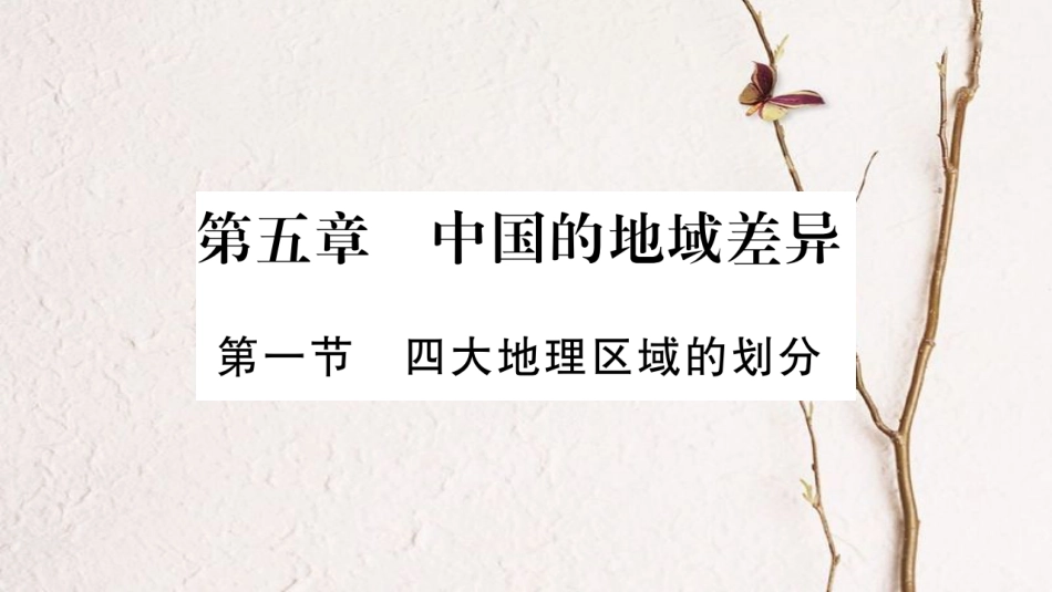 学年八年级地理下册 第五章 中国的地域差异课件 （新版）湘教版(1)_第1页
