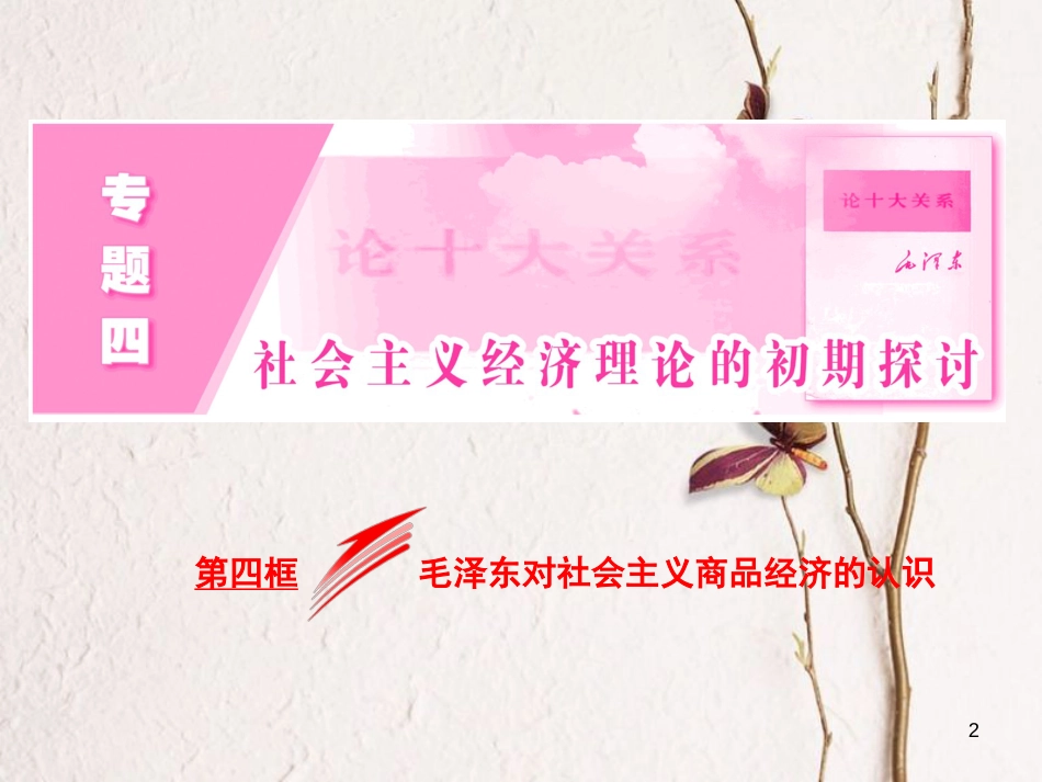 高中政治 专题四 社会主义经济理论的初期探讨 第四框 毛泽东对社会主义商品经济的认识课件 新人教版选修2_第2页