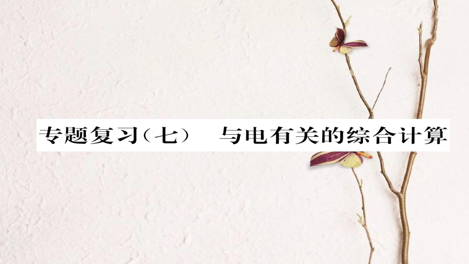 九年级物理全册 专题复习七 电学综合计算习题课件 （新版）新人教版_第3页