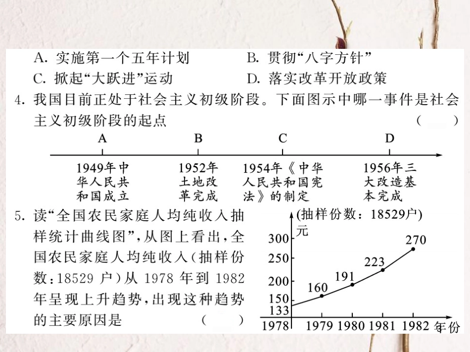八年级历史下册 期末综合测试课件 新人教版_第3页