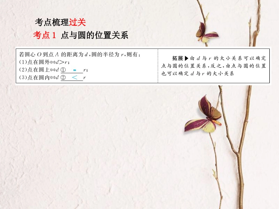 山东省滨州市中考数学复习 第六章 圆 第20讲 与圆有关的位置关系课件(1)_第2页