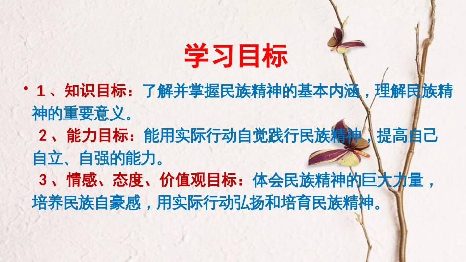 九年级政治全册 第一单元 历史启示录 第二课《历史的昭示》第1框《弘扬民族精神》课件 教科版_第3页
