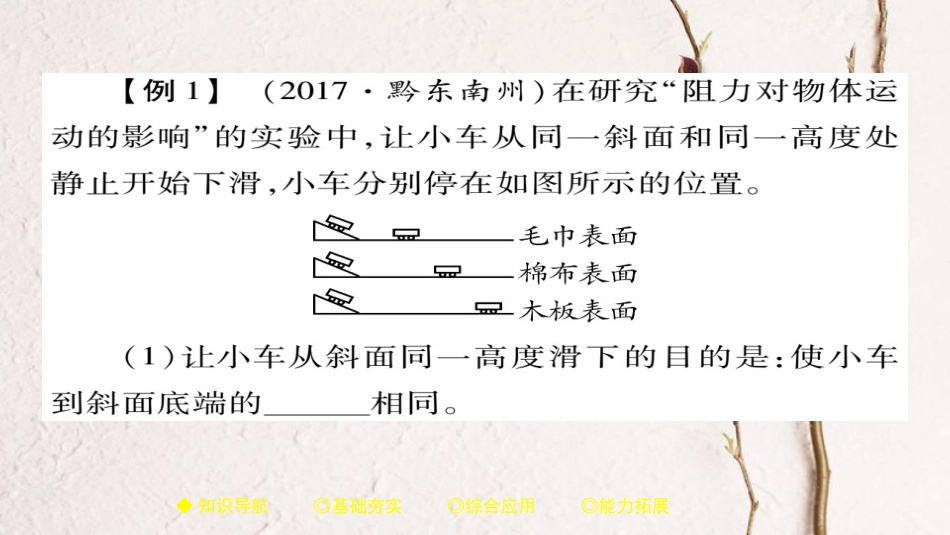 八年级物理下册 第8章 第1节 牛顿第一定律 第一课时 牛顿第一定律习题课件 （新版）新人教版_第3页