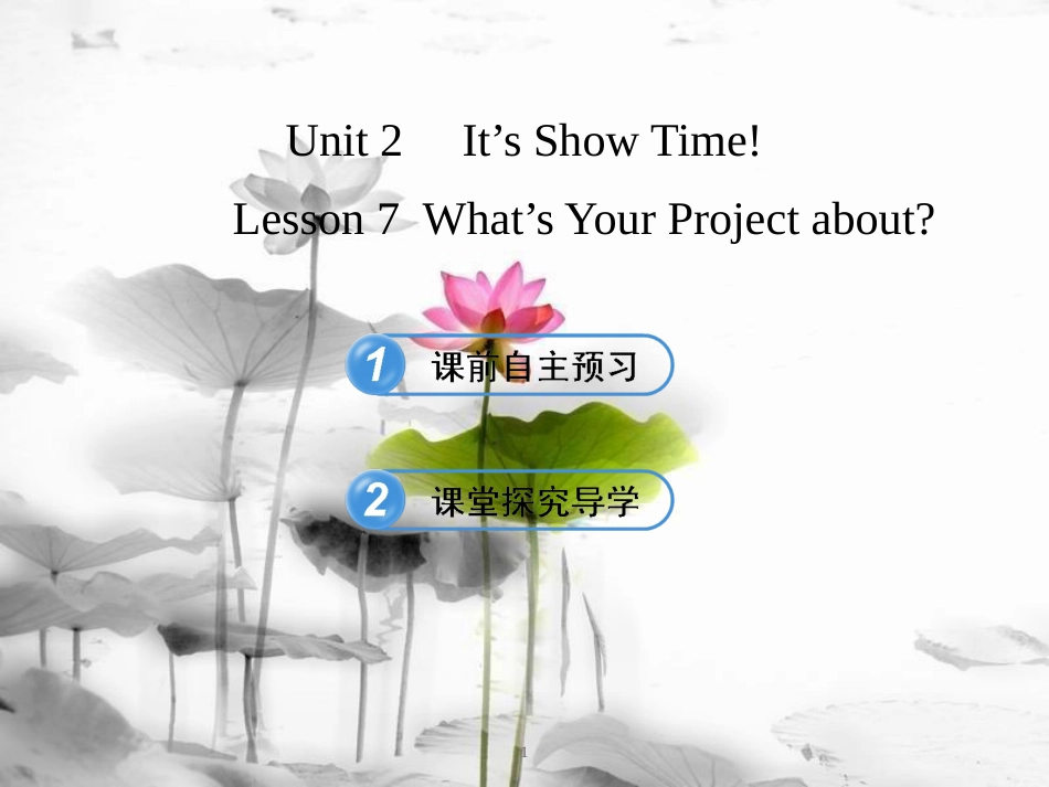 七年级英语下册 Unit 2 It’s Show Time Lesson 7 What’s Your Project about课件2 （新版）冀教版(1)_第1页