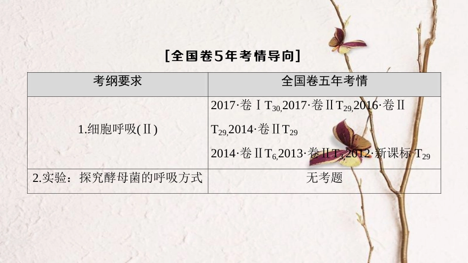 （全国版）2019版高考生物一轮复习 第3单元 细胞的能量供应和利用 第2讲 细胞呼吸课件(1)_第3页